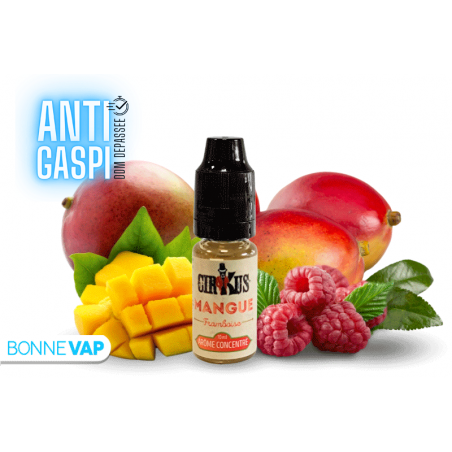 Concentré Mangue Framboise de chez Cirkus en 10ml, DDM Dépassée