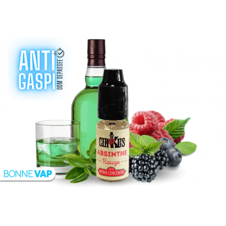 Concentré Absinthe Rouge de chez Cirkus en 10ml, DDM Dépassée Concentré Absinthe Rouge de chez Cirkus en 10ml, DDM Dépassée