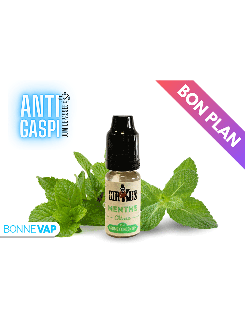 Concentré Menthe Chlorophylle de chez Cirkus en 10ml, DDM Dépassée