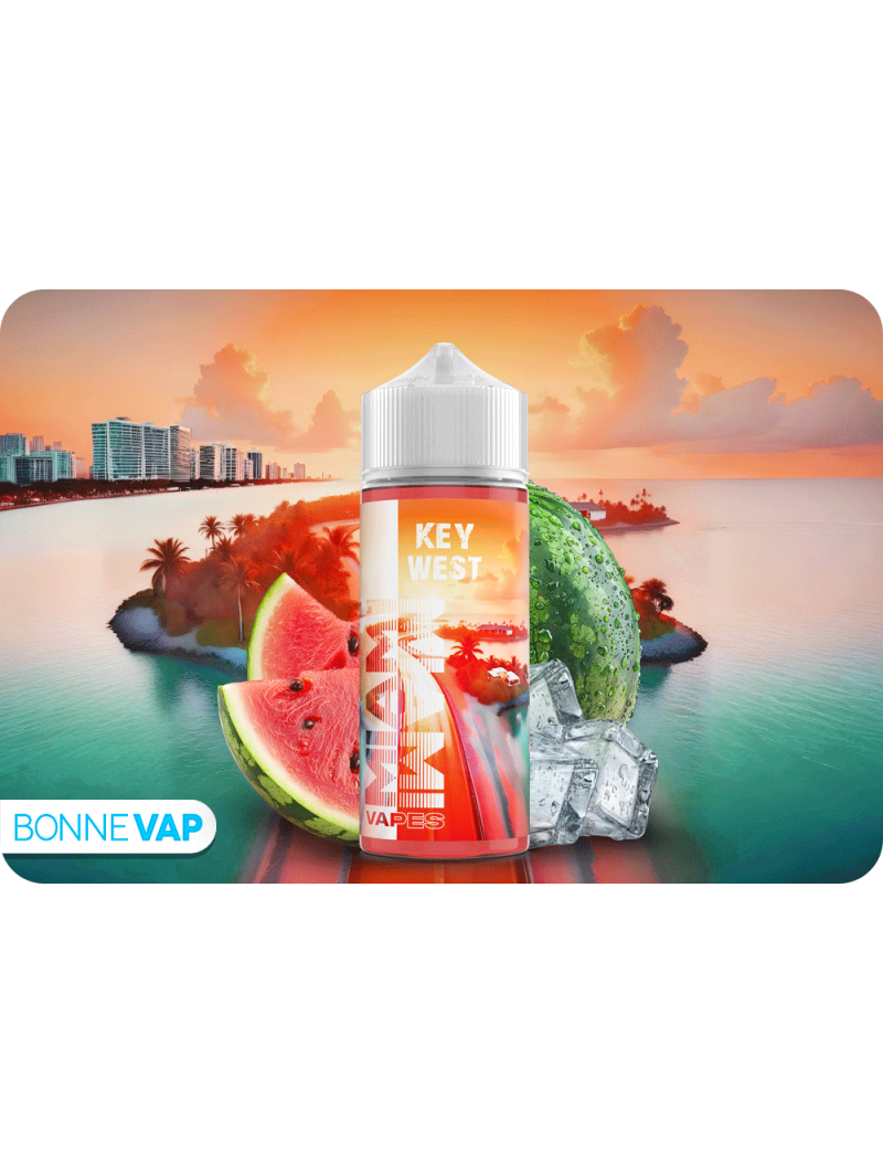 E liquide Key West de la gamme MIAMI VAPES de chez Millésime en 100ml