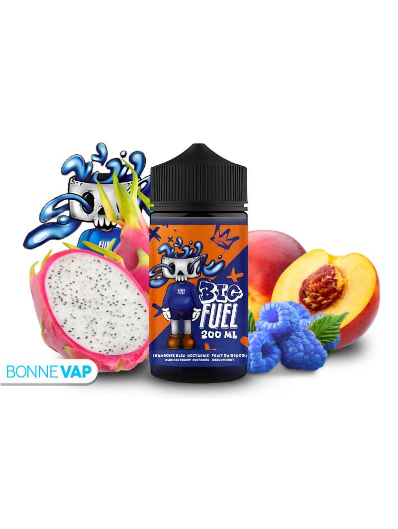 E liquide Framboise Bleue - Nectarine - Fruit du Dragon Big Fuel 200ml