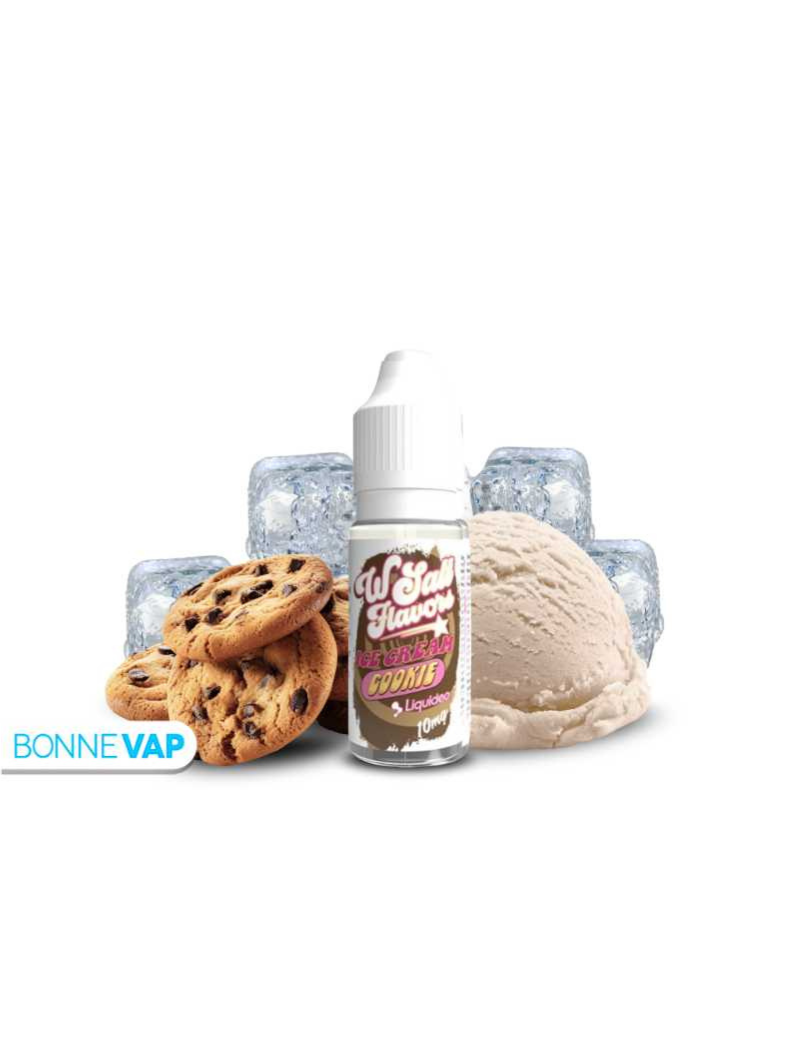 E liquide Ice Cream Cookie Wsalt by Liquideo | Sels de Nicotine