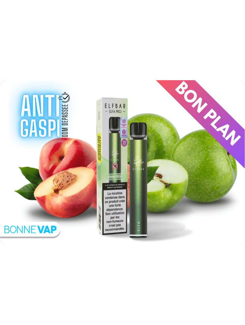 Kit ELFA PRO Pomme Pêche | ELFBAR (DDM Dépassée)
