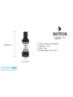 Clearo Q16 Pro | JUSTFOG (Dimension)