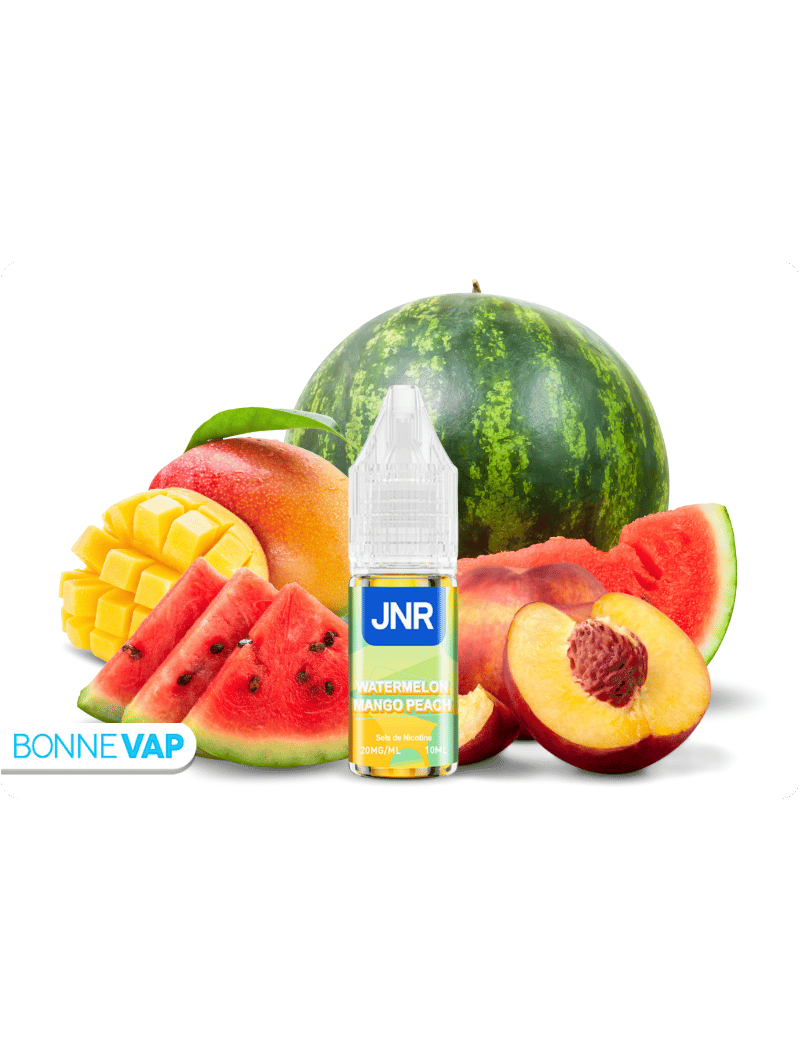 E-liquide Pastèque Mangue Pêche 10ml | JNR (Sels de nicotine)
