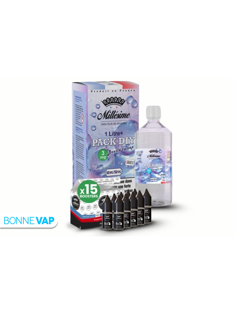 Pack DIY 3mg 1L 50/50 - MILLESIME