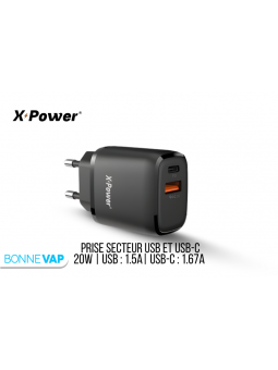 Prise Secteur (USB et USB-C) - XPower - information