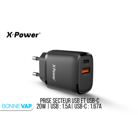 Prise Secteur (USB et USB-C) - XPower