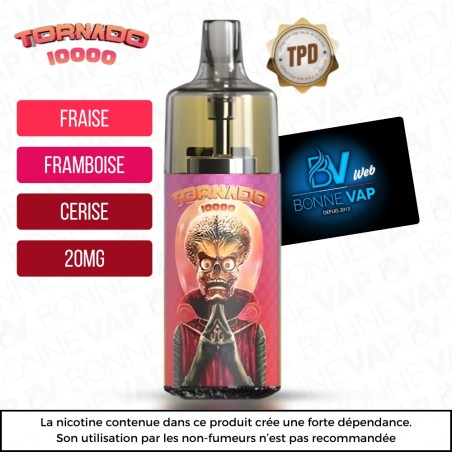 Puff Strawberry Raspberry Cherry Ice - Tornado 10K