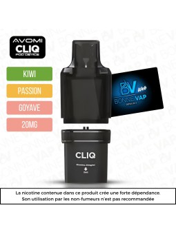 Cartouche Kiwi Passion Goyave - Cliq AVM - 20mg