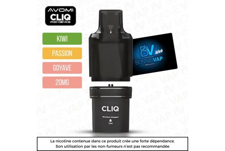 Cartouche Kiwi Passion Goyave - Cliq AVM - 20mg