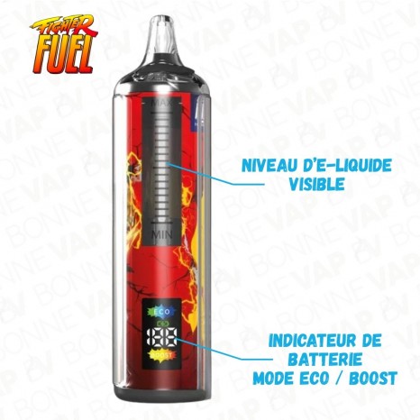 Puff Fighter-X 32K - niveau de batterie et niveau e-liquide