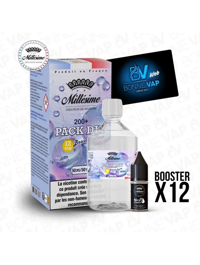 Pack DIY 12mg 200ml 50/50 - Millésime