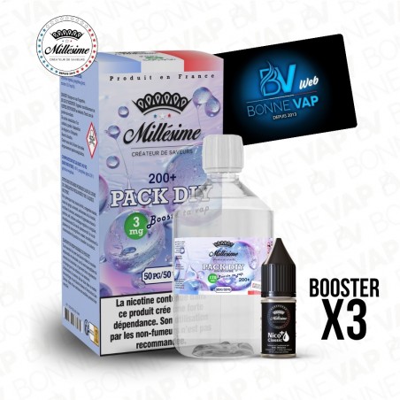 Pack DIY 3mg 200ml 5050 - Mill&eacute;sime