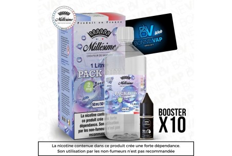 Pack DIY 2mg 1L 5050 - Millésime - Prévention