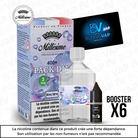 Pack DIY 3mg 400ml 5050 – Millésime