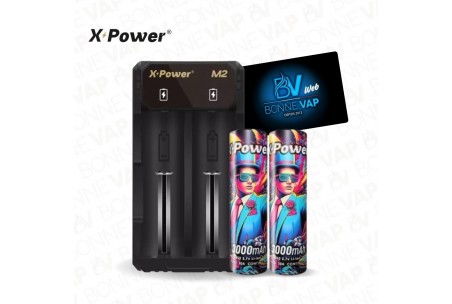 Chargeur M2 + 2 Accus 3000mAh - X-Power