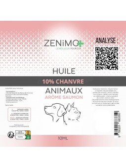 Huile Animaux CBD Saumon - Zenimo + - Etiquette