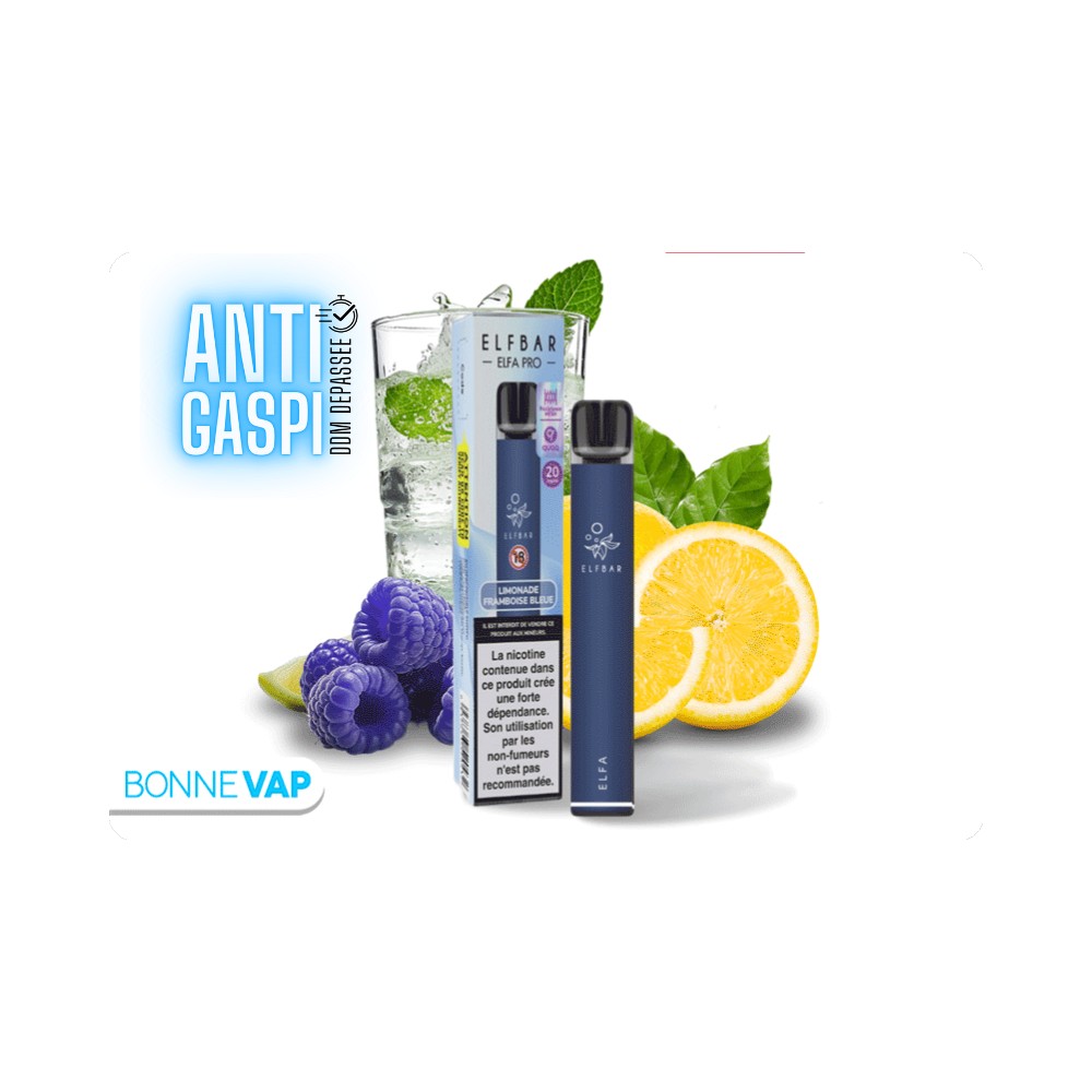 Kit ELFA PRO Limonade Framboise Bleue | ELFBAR (DDM Dépassée)