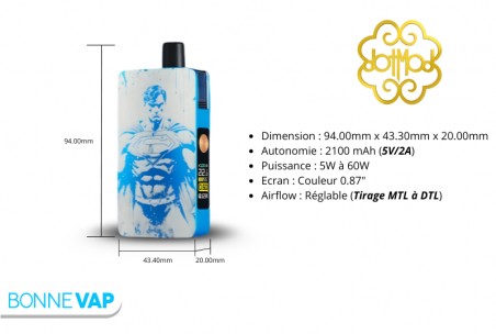 Kit DotPod Max V1.5 (Edition SUPERMAN) - DOTMOD - SUPERMAN BLUE
