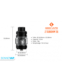 Clearo Z SubOhm SE | GEEKVAPE (Dimension)