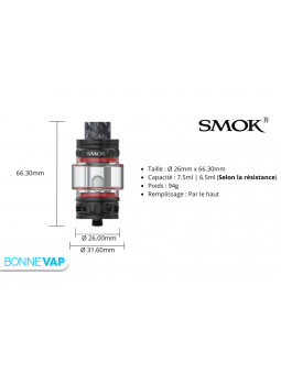 Clearomiseur TFV18 | SMOK (Dimension)