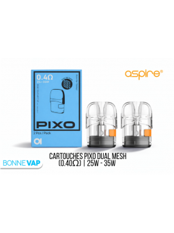 Cartouches Pixo Dual Mesh - Aspire - 0.4ohm