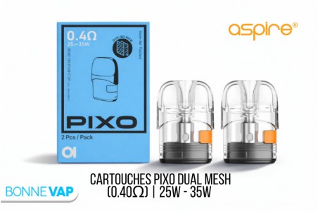 Cartouches Pixo Dual Mesh - Aspire - 0.4ohm