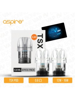 Cartouches TSX Pod - Aspire - 0.8ohm