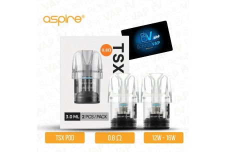 Cartouches TSX Pod - Aspire - 0.8ohm