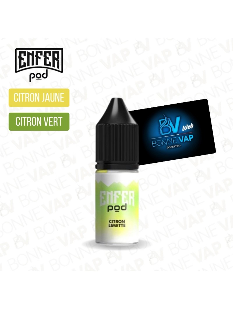 Citron Limette 10ml Sels - Enfer Pod
