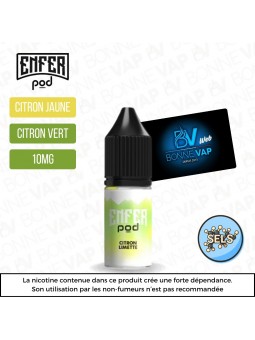 E-liquide Citron Limette 10ml "Sels" - Enfer Pod
