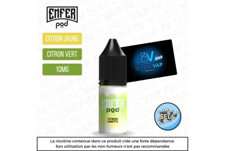 Citron Limette 10ml Sels - Enfer Pod - 10mg