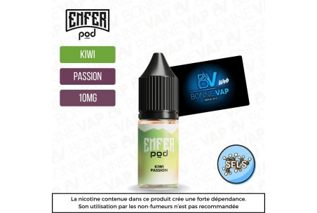 Kiwi Passion 10ml Sels - Enfer Pod - 10mg