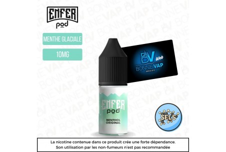 Menthol Original 10ml Sels - Enfer Pod - 10mg