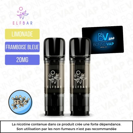 Cartouches Limonade Framboise Bleue - Elfa Pro