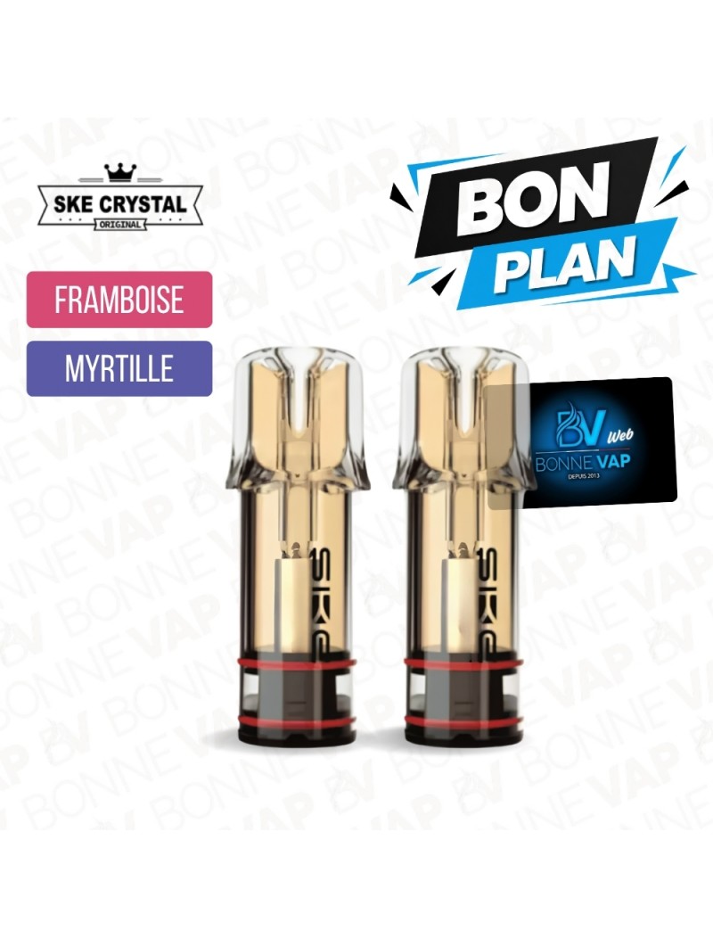 Cartouches Framboise Myrtille - SKE Crystal Plus - Bon Plan
