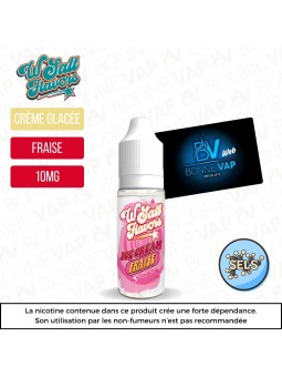 E-liquide Ice Cream Fraise 10ml "Sels" - Wsalt Flavors Liquideo