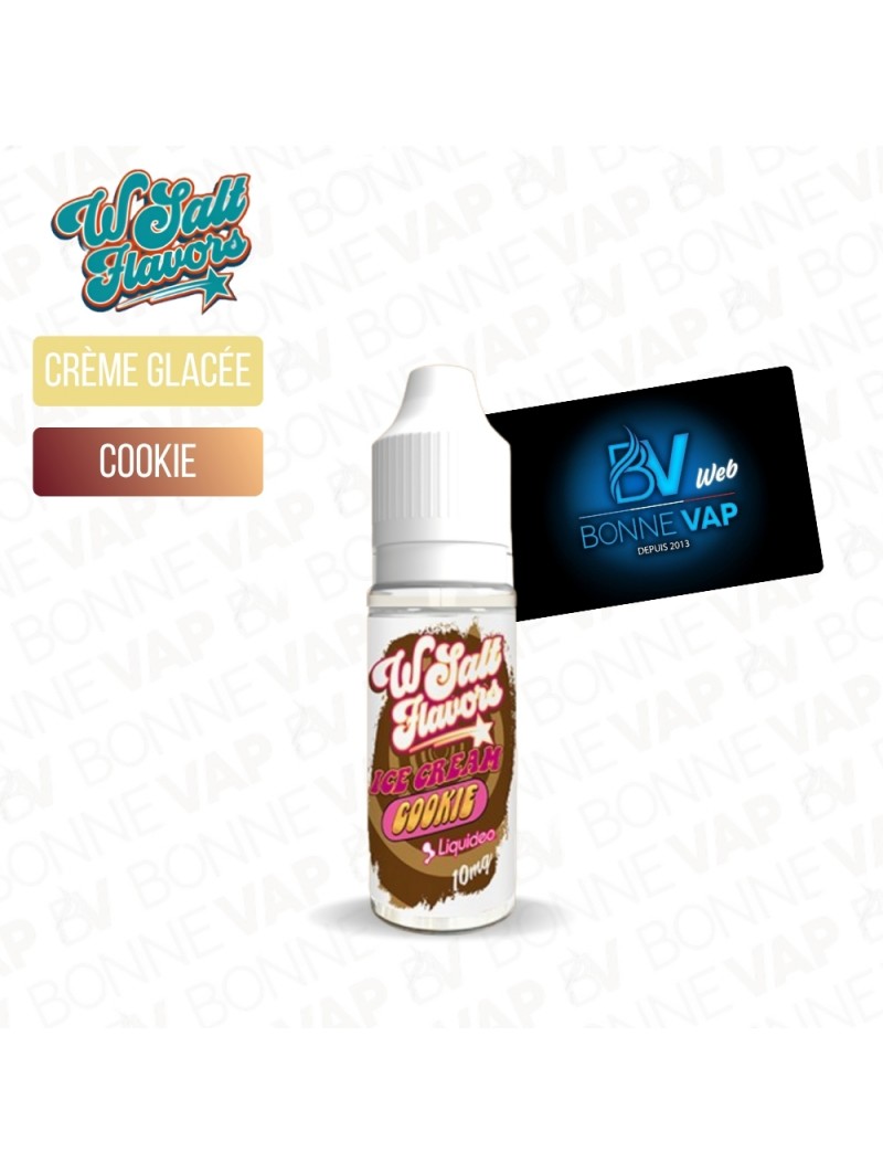 Ice Cream Cookie 10ml Sels - Wsalt Flavors Liquideo