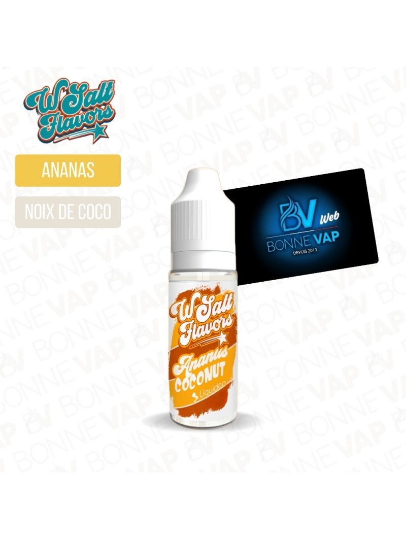 Ananas Coconut 10ml Sels - Wsalt Flavors Liquideo