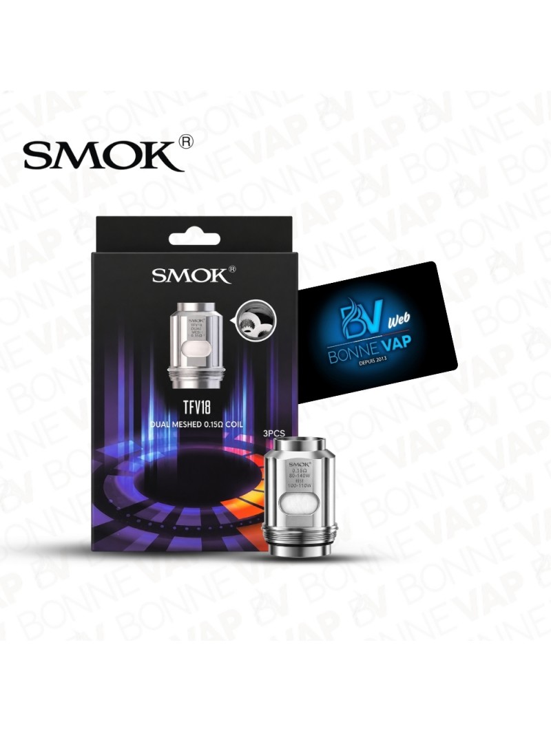 Résistance TFV18 - Smok - 0.15ohm - boite