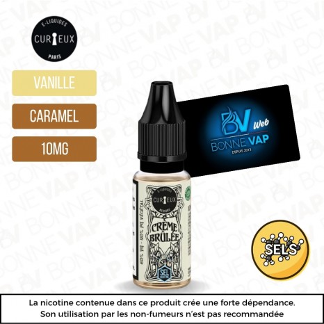 Crème Brulée 10ml Sels - Curieux - 10mg