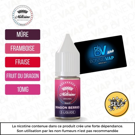 Dragon Berries 10ml "Sels" - Millésime - 10mg