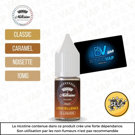 L'Excellence 10ml Sels - Millésime - 10MG