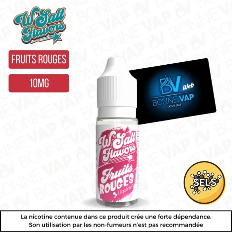 Fruits Rouges 10ml Sels - Wsalt Flavors Liquideo - 10mg
