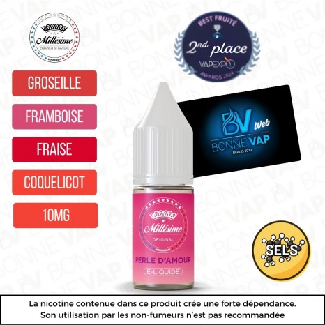 Perle D'Amour 10ml Sels - Millésime - 10mg