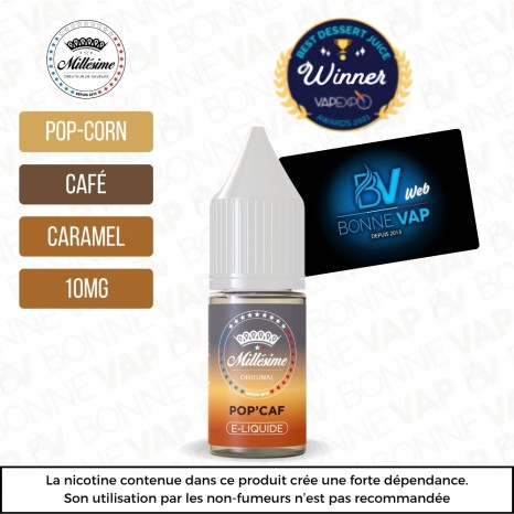 Pop Caf 10ml Sels - Millesime - 10mg