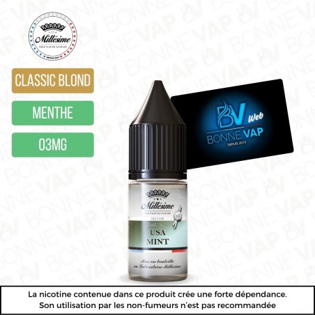 USA Mint 10ml - Millésime