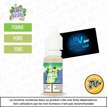 Pomme Poire 10ml Sels - Ice Berg