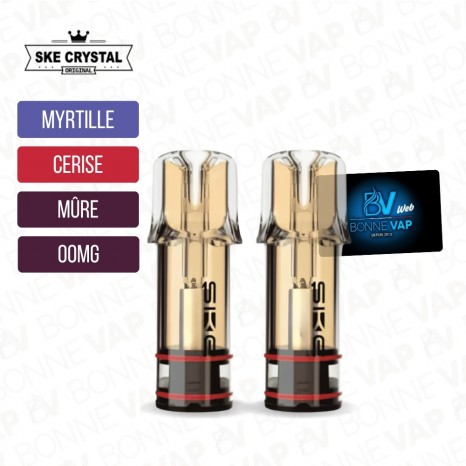 Cartouches Myrtille Cerise Mûre - Ske Crystal Plus - 00mg